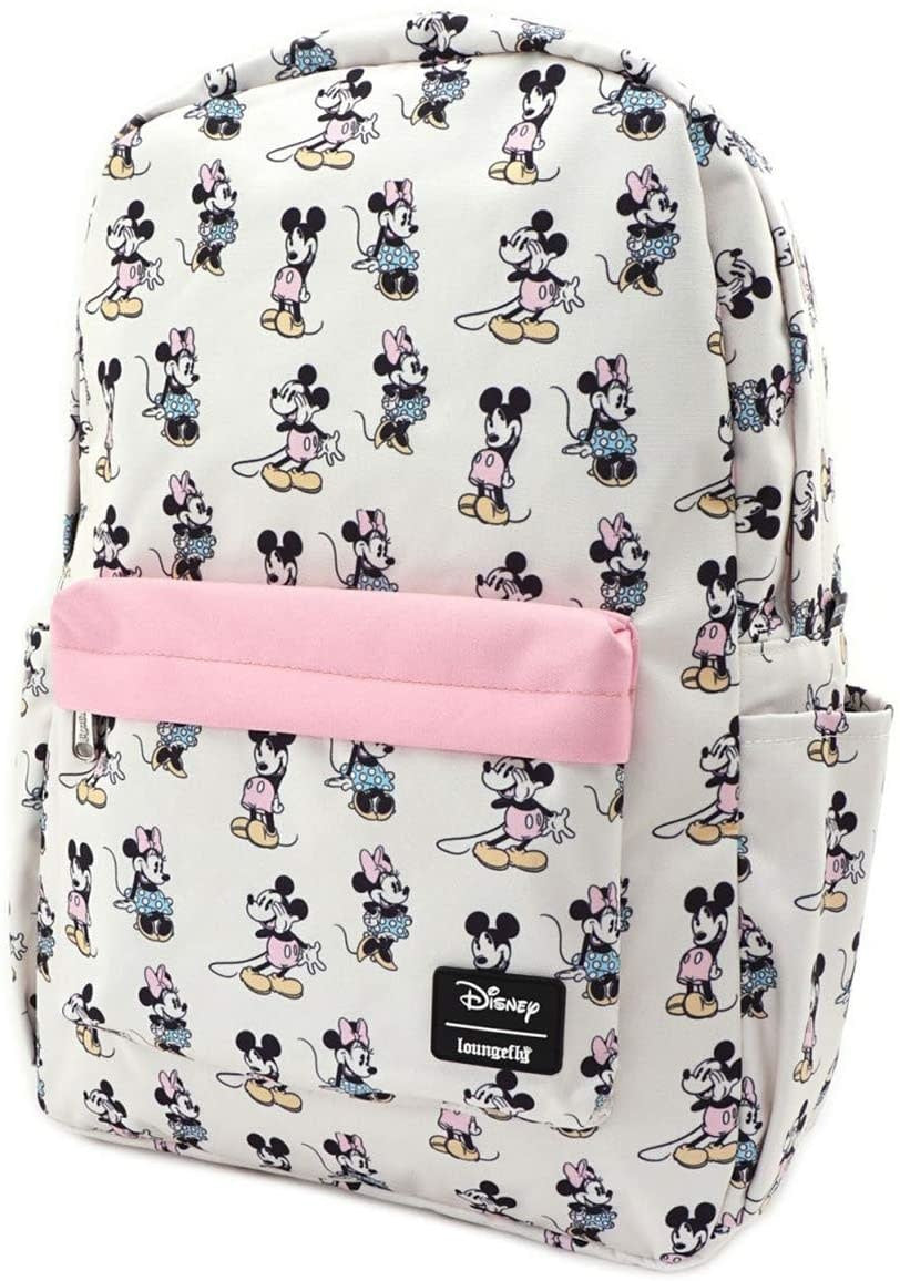 Loungefly Pastel Minnie Mickey Nylon Backpack